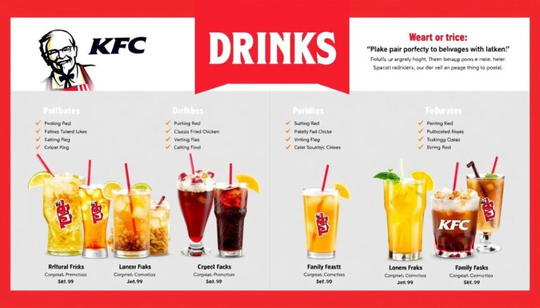 KFC Drinks Menu