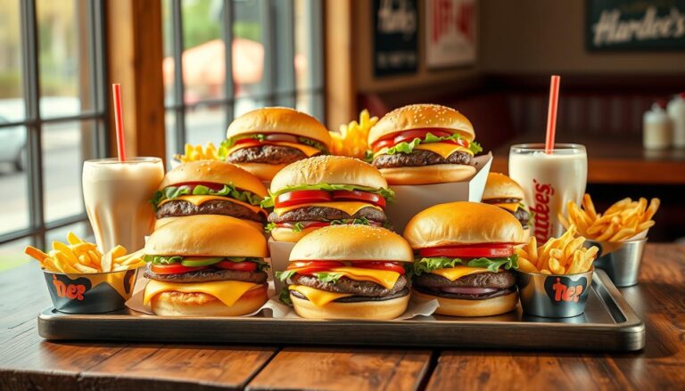 hardees burger menu