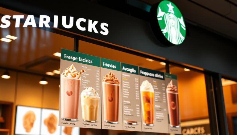 starbucks frappuccino menu